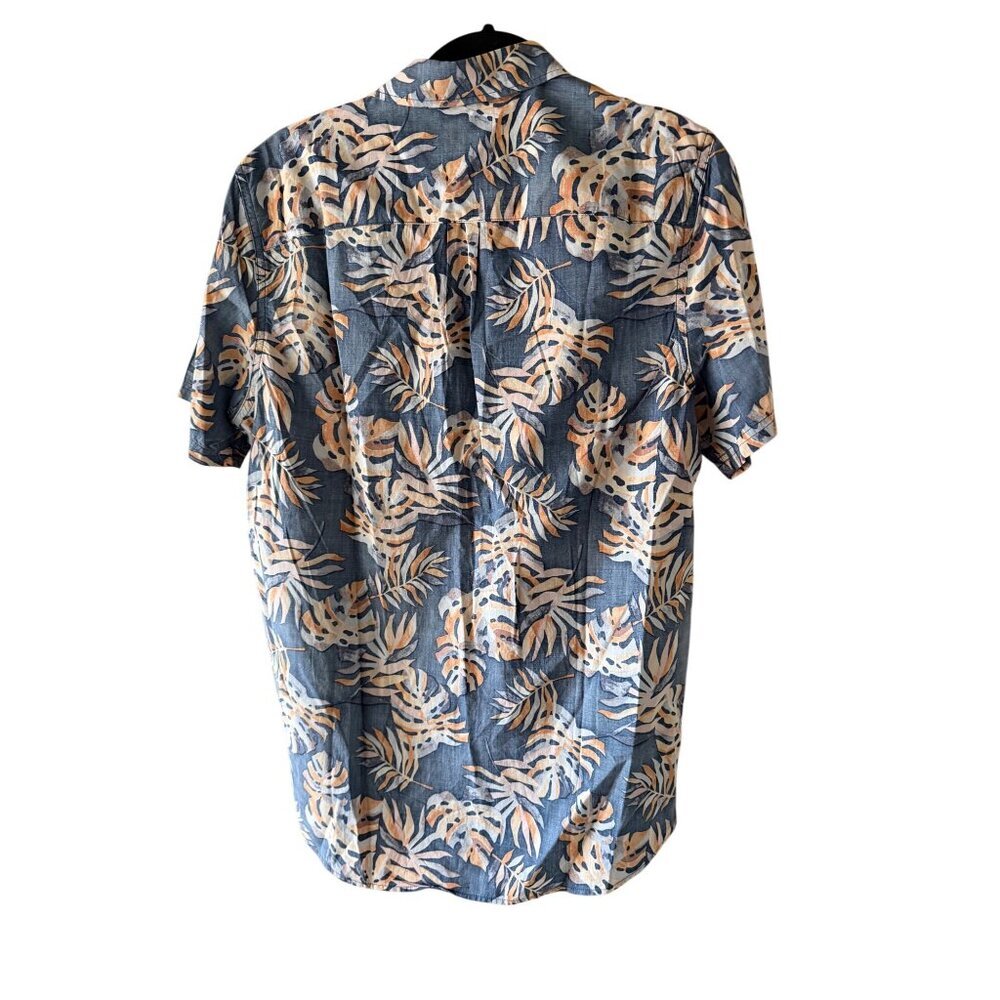 Marine Layer Mens Koloa Button Down Shirt Short-sleeved Size M/L Orange Tropical - Picture 2 of 7